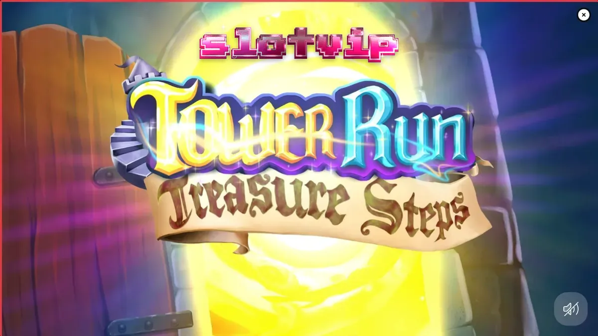 Tampilan visual slot Tower Run Treasure Steps dengan karakter Bob dan menara harta karun.